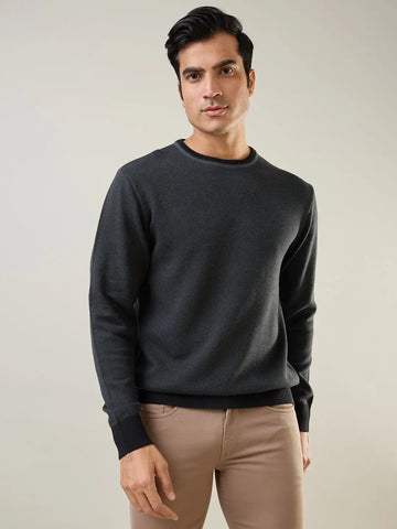 Black Structure Pullover Tim Paris