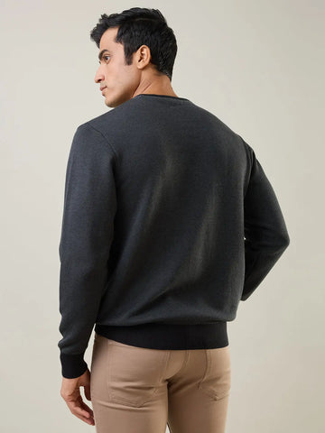 Black Structure Pullover Tim Paris