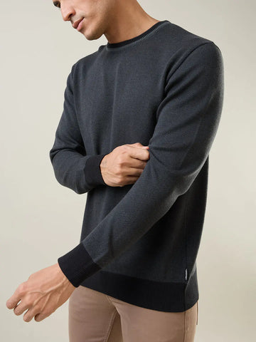 Black Structure Pullover Tim Paris
