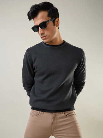 Black Structure Pullover Tim Paris