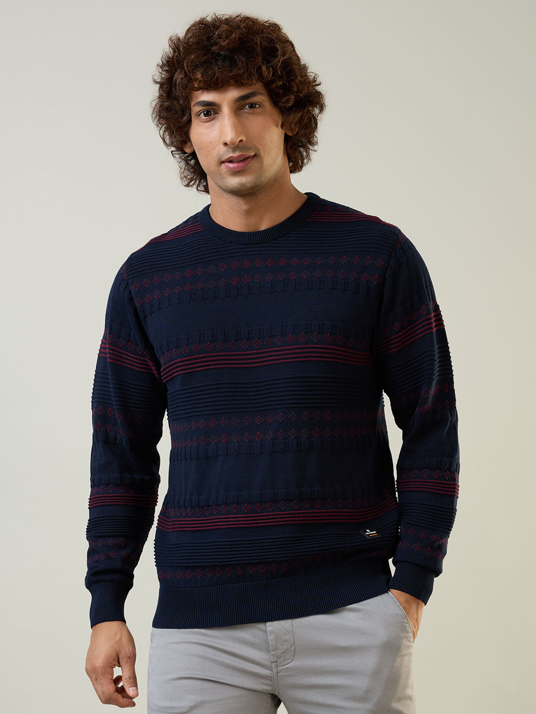 Dress Blue Striped Pullover