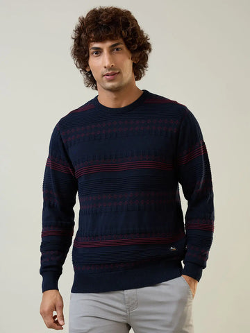 Dress Blue Striped Pullover Tim Paris