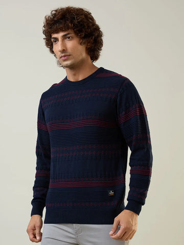 Dress Blue Striped Pullover Tim Paris