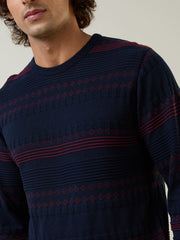 Dress Blue Striped Pullover