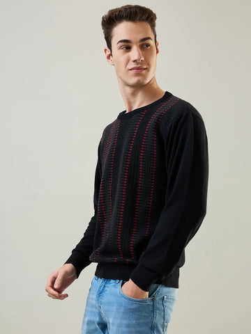 Black Striped Pullover Tim Paris
