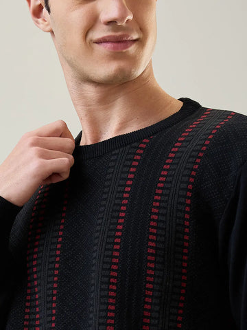 Black Striped Pullover Tim Paris