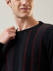 Black Striped Pullover