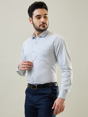 Light Grey Solid Formal Shirt