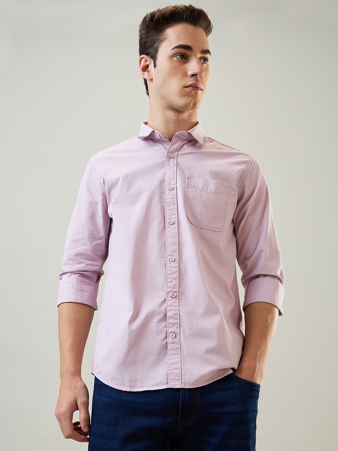 Pink Solid Shirt