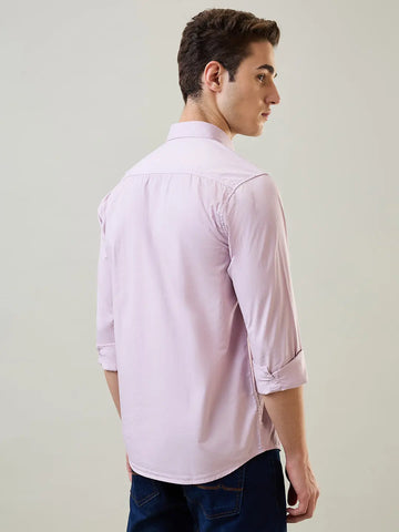 Pink Solid Shirt Tim Paris