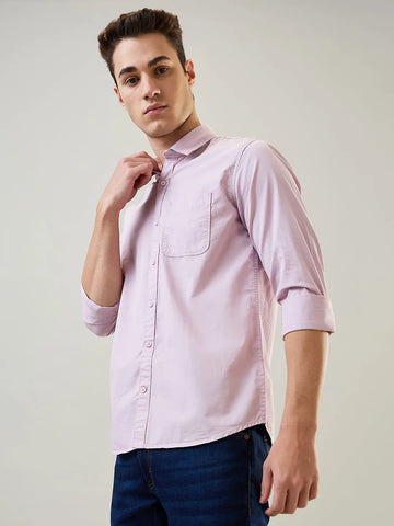 Pink Solid Shirt Tim Paris