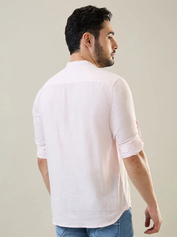 Pink Solid Short Kurta Shirt Tim Paris