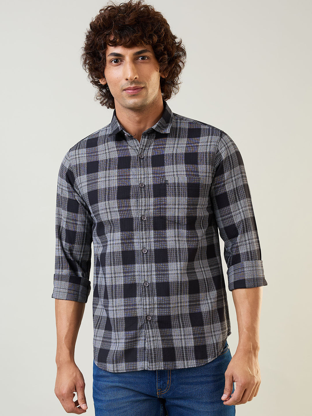 Black Checkered Shirt