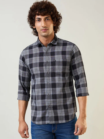 Black Checkered Shirt Tim Paris