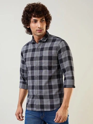 Black Checkered Shirt Tim Paris