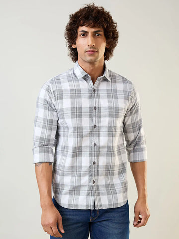 White Checkered Shirt Tim Paris