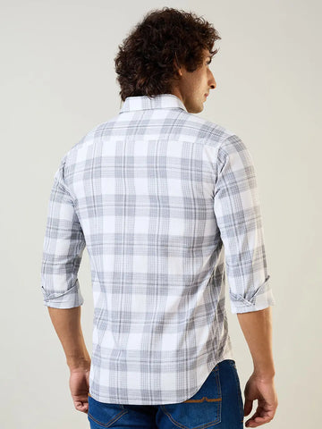 White Checkered Shirt Tim Paris