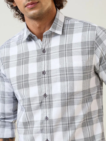 White Checkered Shirt Tim Paris