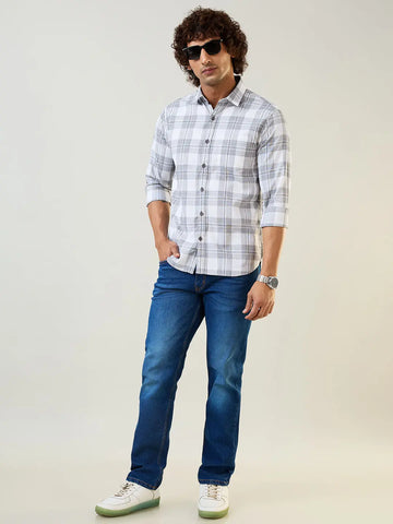 White Checkered Shirt Tim Paris