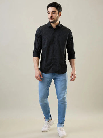 Black Printed Shirt Tim Paris