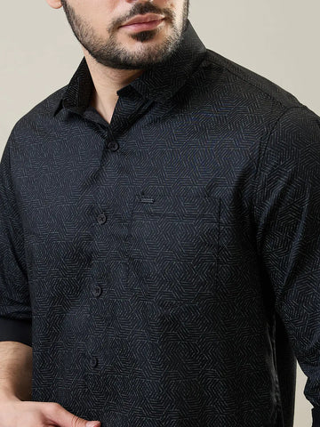Black Printed Shirt Tim Paris