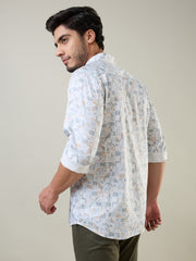 Teal Printed Shirt