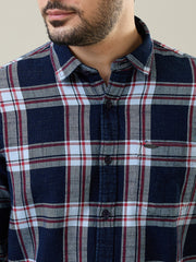Indigo Blue Checkered Shirt