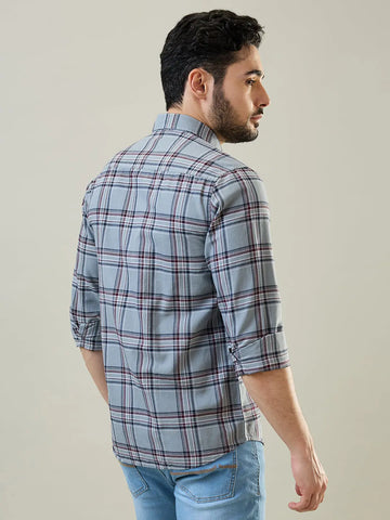 Grey Checkered Shirt Tim Paris