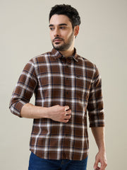 Brown Checkered Shirt