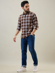 Brown Checkered Shirt