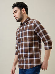 Brown Checkered Shirt
