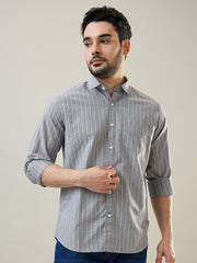 Grey Striped Shirt