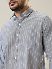 Grey Striped Shirt