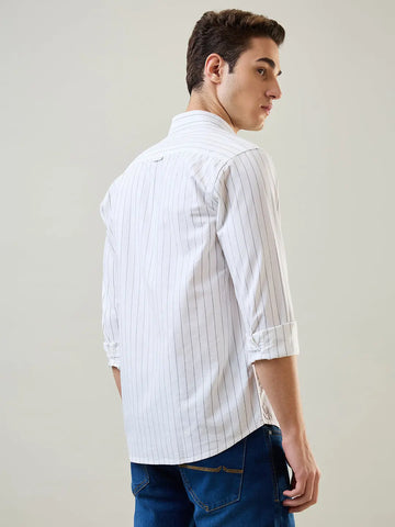 White Striped Shirt Tim Paris