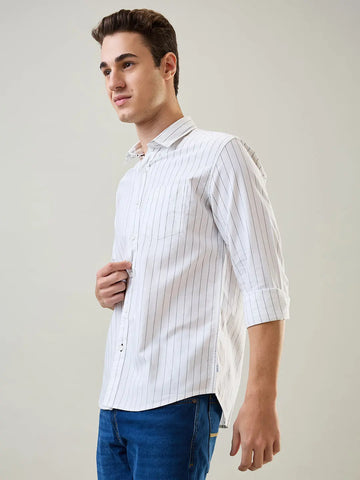 White Striped Shirt Tim Paris