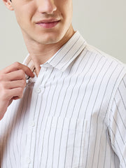White Striped Shirt