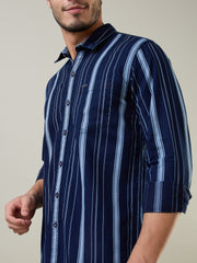 Navy Striped Shirt