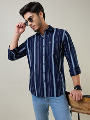Navy Striped Shirt