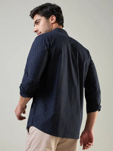 Blue Printed Shirt Tim Paris