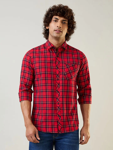 Red Checkered Shirt Tim Paris