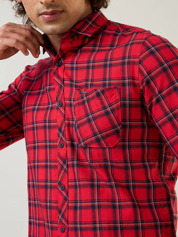 Red Checkered Shirt Tim Paris