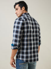 Black Checkered Regular Fit Shirt