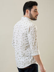 Green Printed Casual Shirt