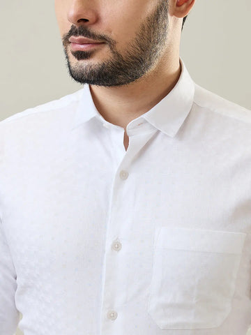 White Solid Shirt Tim Paris