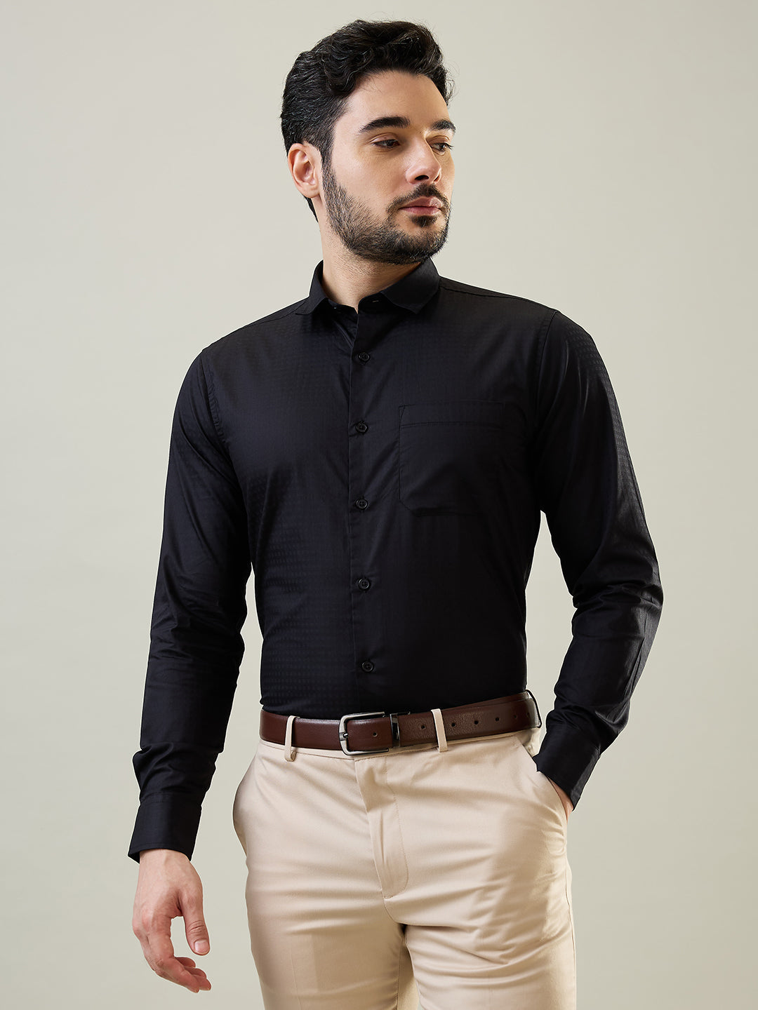 Black Solid Shirt