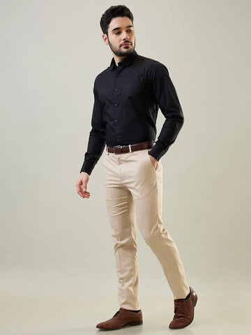 Black Solid Shirt Tim Paris