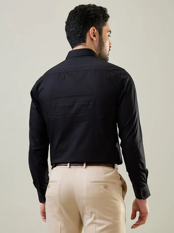 Black Solid Shirt Tim Paris