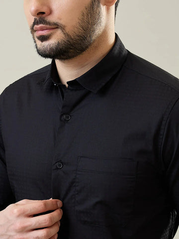 Black Solid Shirt Tim Paris