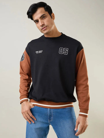 Black Cut & Sew Sweatshirt Tim Paris