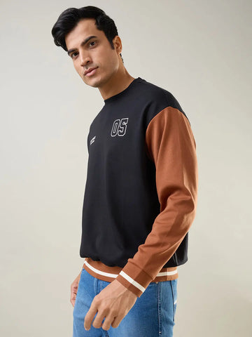 Black Cut & Sew Sweatshirt Tim Paris